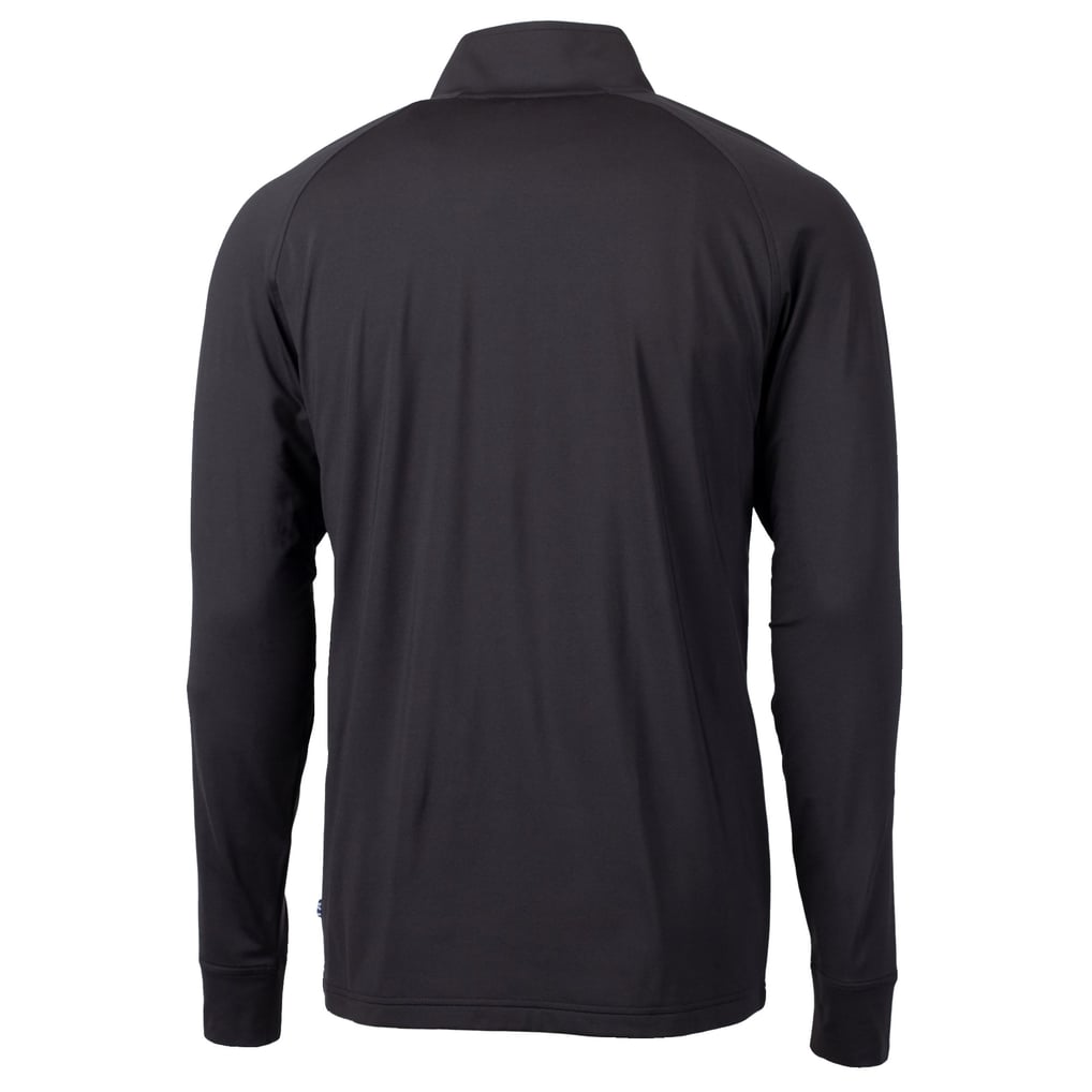  LAFC Cutter & Buck Adapt Eco Knit Stretch Recycled Raglan Quarter-Zip Pullover Top - Black